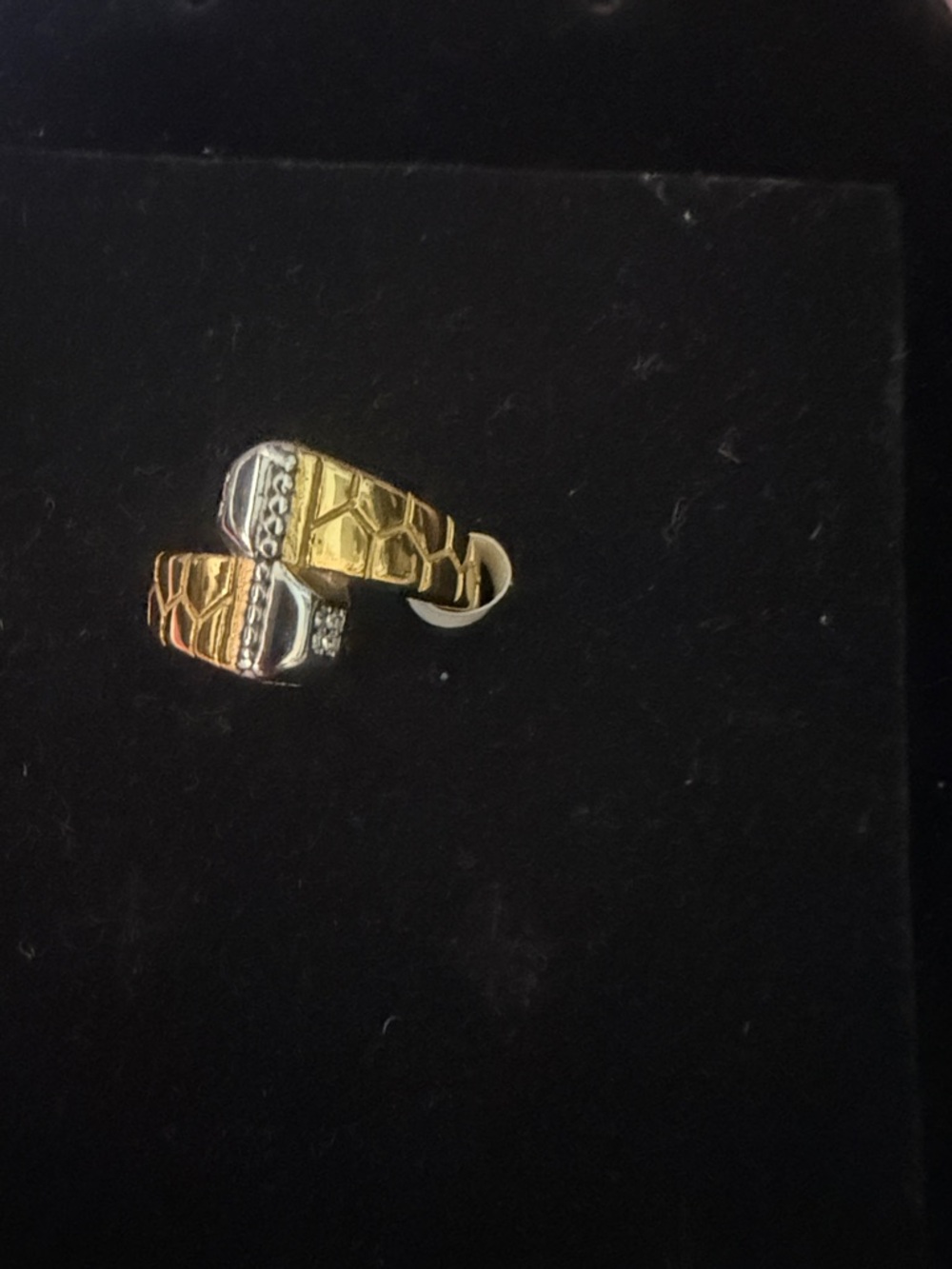 18k gold plated stainless steel Ring size 9 two tone